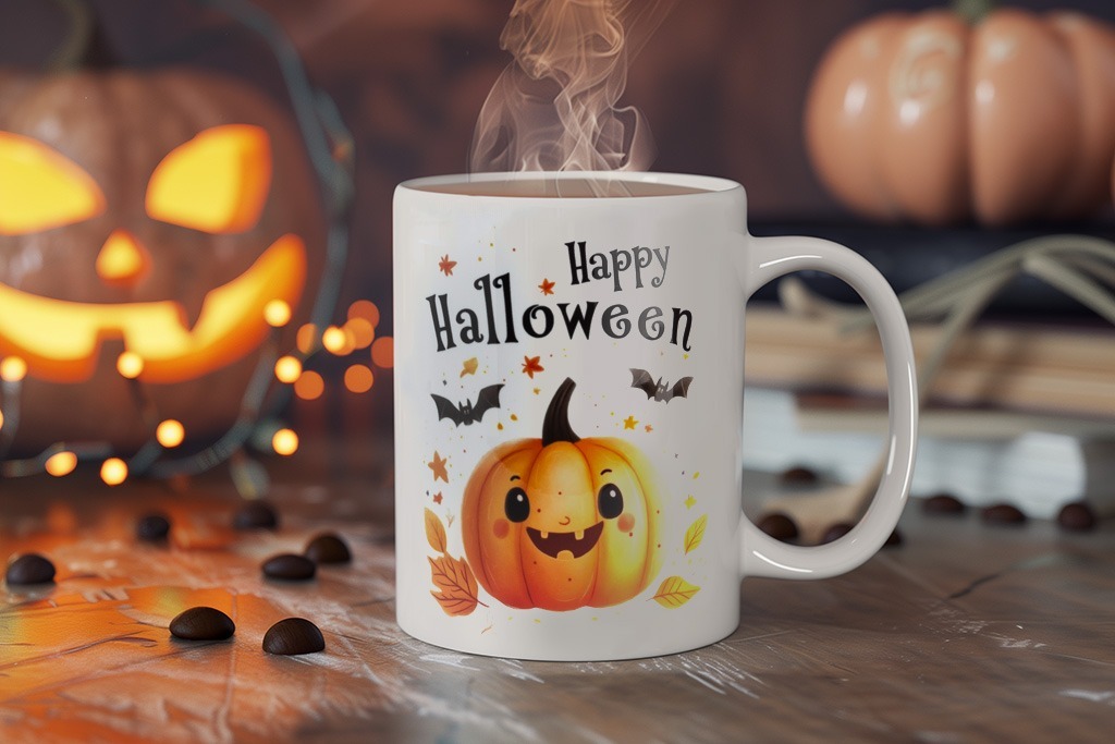 Fröhlich-gruselig in den Herbst: Die neue „Happy Halloween“-Tasse ist da!